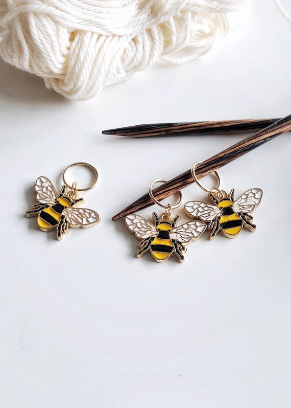 Bee Stitch Markers Crochet and Knitting Accessories Gifts Etsy