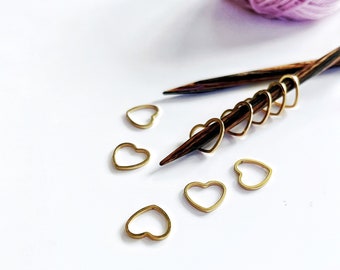 Cute heart shaped stitch markers, snag free stitch markers