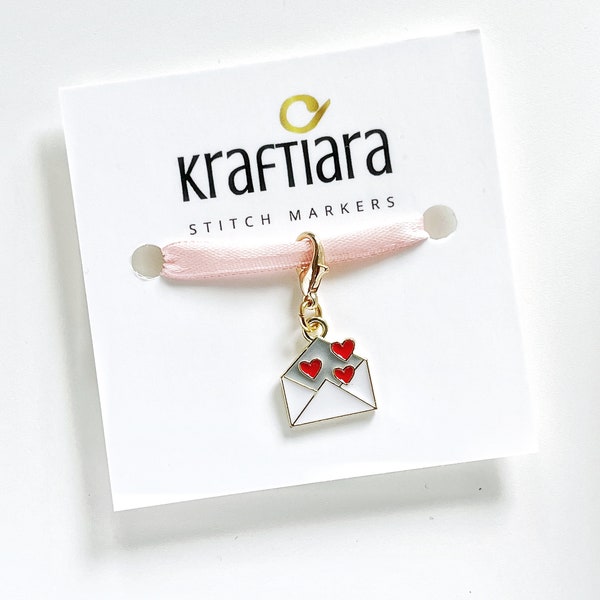 Love letter stitch marker, crochet and knitting accessories, gifts for knitters, crocheters