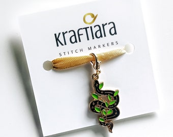 Snake stitch marker, cute progress keeper, fun and cute knitting accessory