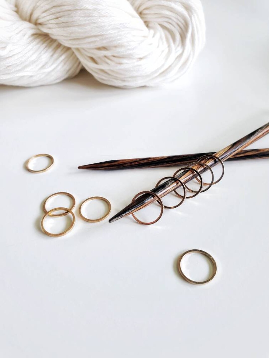 Seafoam Stitch Markers Knitting Needles Closed Ring Snag Free