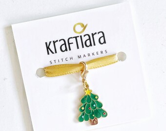 Cute Christmas tree stitch marker, christmas gift for  knitters, crocheters