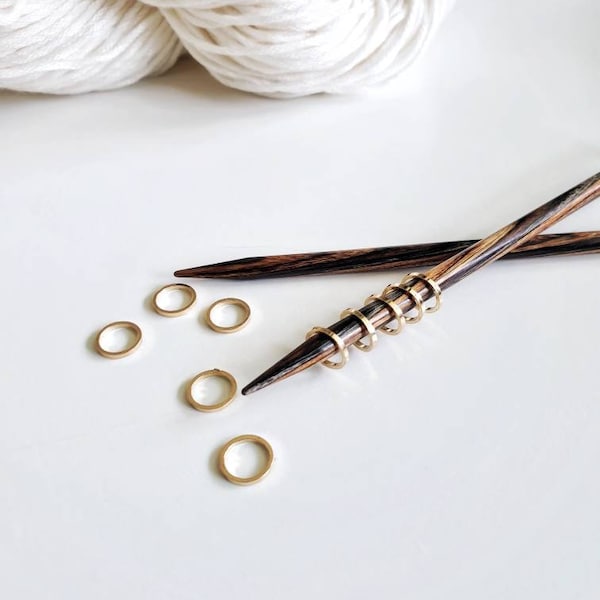 Snag free stitch markers, circle stitch markers, knitting accessories, closed ring (8mm)