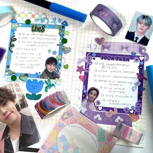 ¡diecisiete hojas de notas! *kpop* [hoja suelta] + [¡seleccionar miembro!]