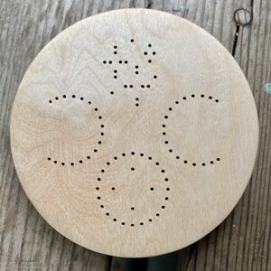 Wood Embroidery Disk Blame it on the Moon Perforated Disk Pattern for Embroidery Stitching, Wood Stitching Blank DIY Disk image 3