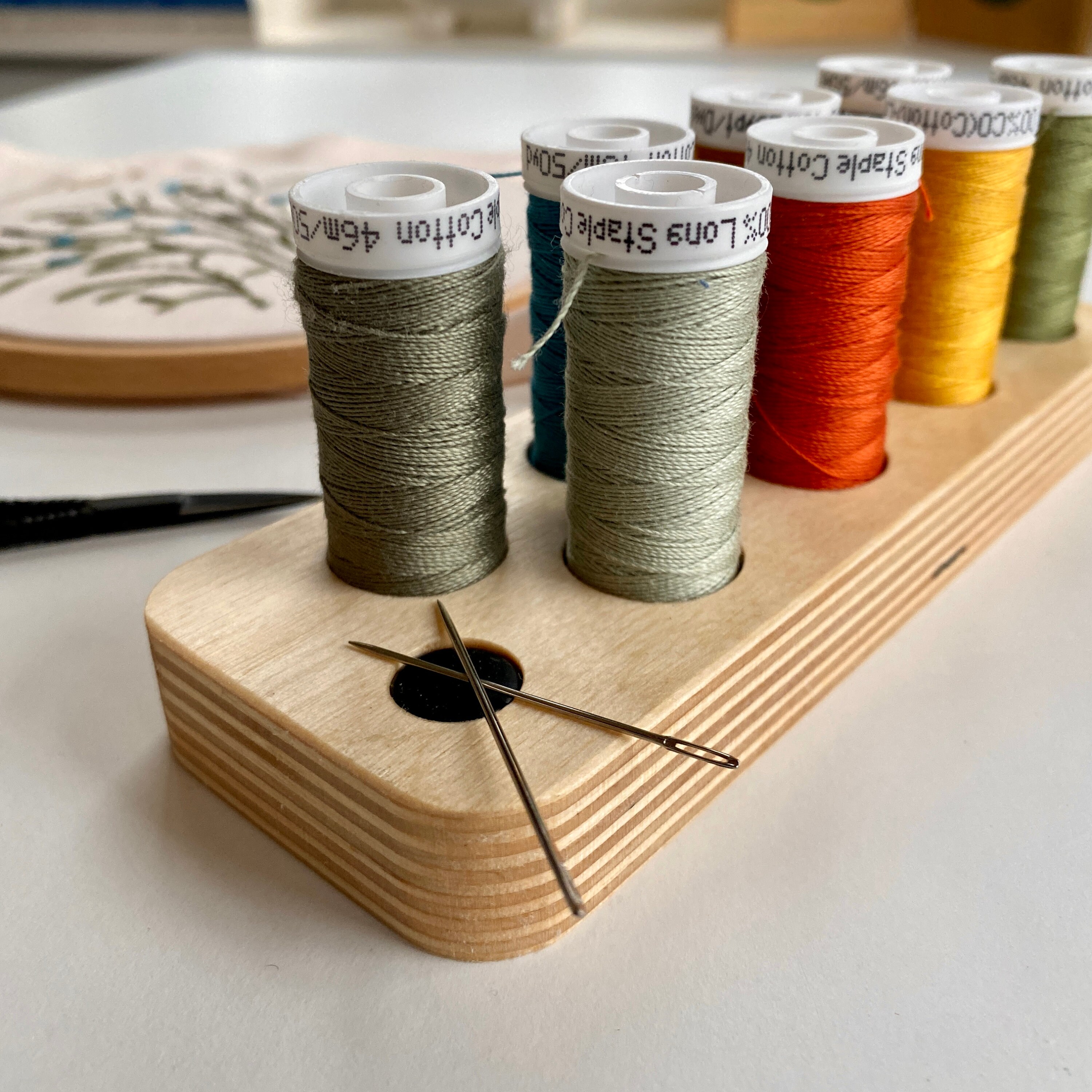 Spool Rack for Sulky Embroidery Floss With Needle Minder, Embroidery Thread  Holder, Floss Organizer, Thread Rack 