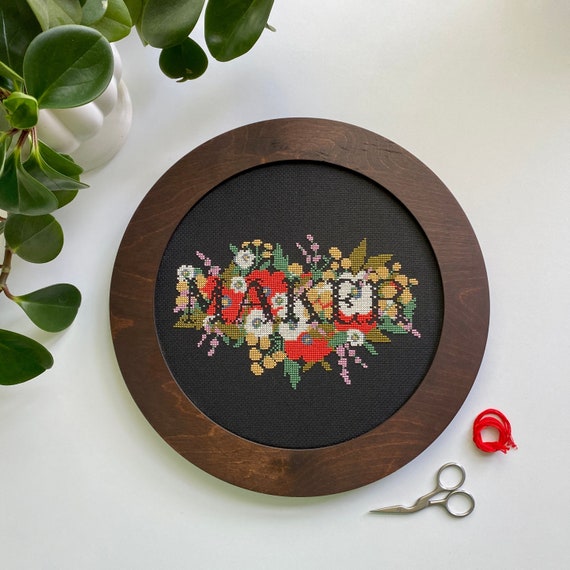 How to frame cross stitch in an embroidery hoop 