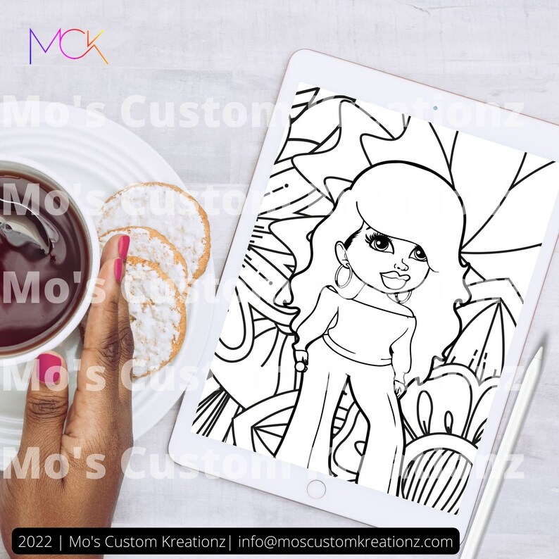 African American Inspired| Printable Coloring Page | Adult Coloring ...