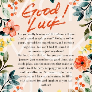 Good Luck on New Job Card - Digital Download, Congratulatory Workplace Greeting, Printable PDF & JPEG, High-Resolution, New Career Wishes