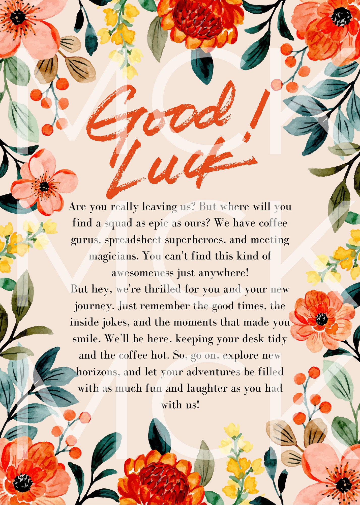 Good Luck on New Job Card - Digital Download, Congratulatory