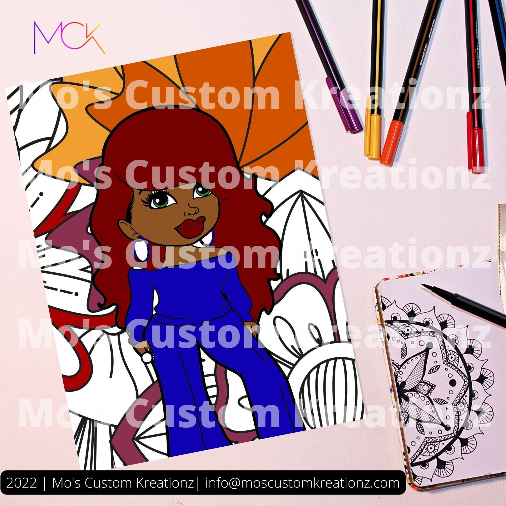 African American Inspired| Printable Coloring Page | Adult Coloring ...