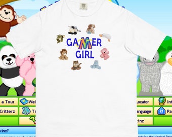 Webkinz Gamer Girl T-Shirt, Geschenk für Webkinz Fans, Y2K Retro Anfang 2000's Nostalgisches Spiel
