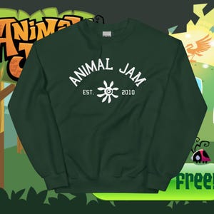 Animal Jam Est. 2010 College Style Sweatshirt, Gifts for Animal Jam Fans, Animal Jam Classic Merchandise