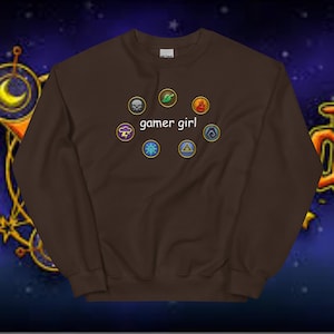 Wizard101 Gamer Girl-sweater met ronde hals, cadeau voor Wizard 101-fans, Wizard 101-sweater