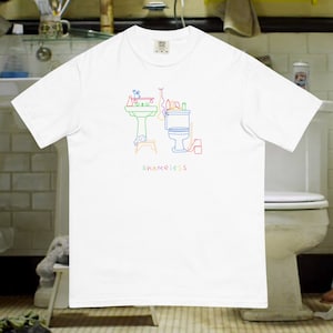 Shameless Bathroom Sketch T-Shirt, Gift for Shameless Fans, Shameless TV Show Merchandise