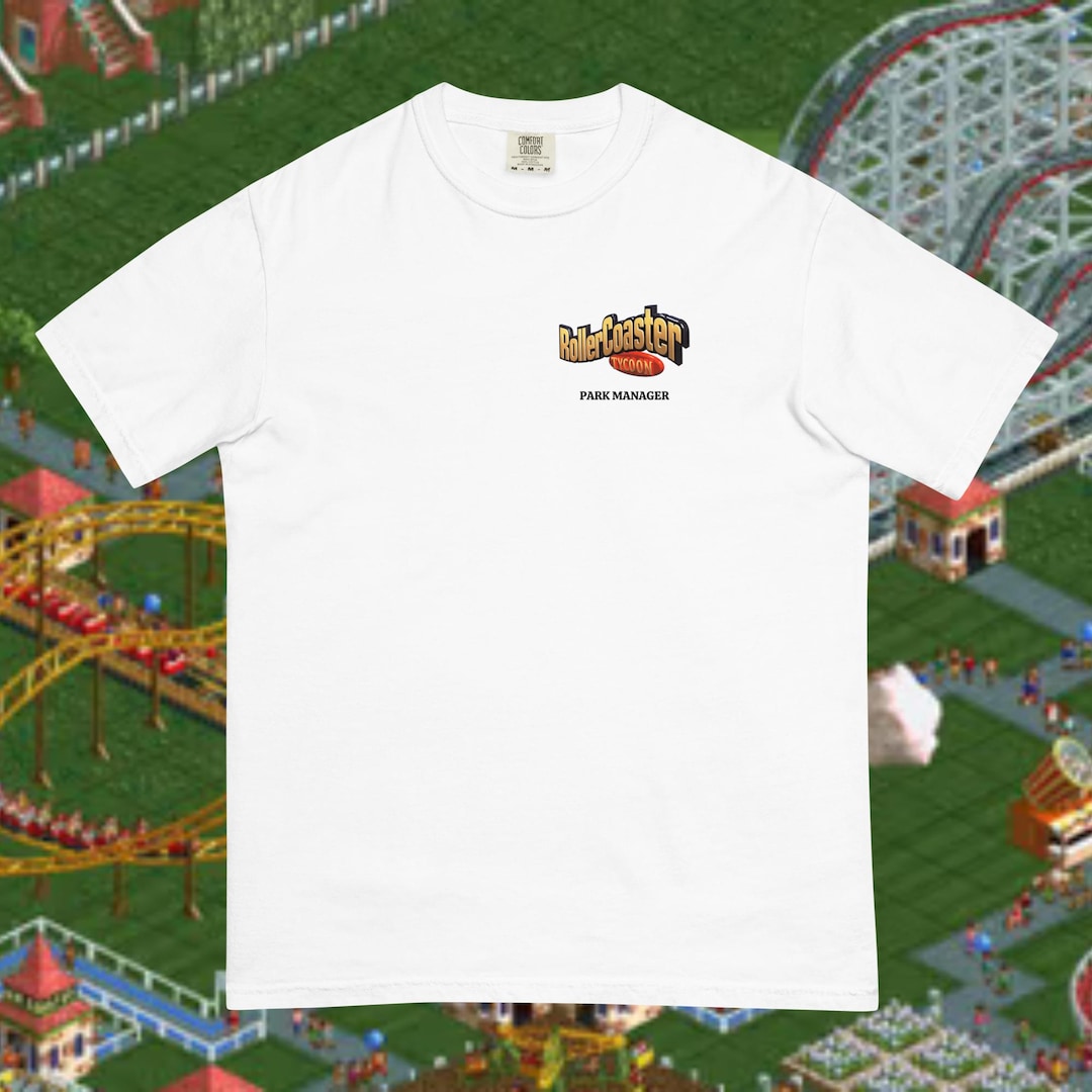 Rollercoaster Tycoon Park Manager T-shirt, Funny Nostalgic