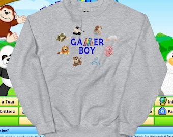Webkinz Gamer Boy Sweatshirt Geschenk für Webkinz Fans, Webkinz Nostalgic Tee, 2000er Jahre Gamer Merch