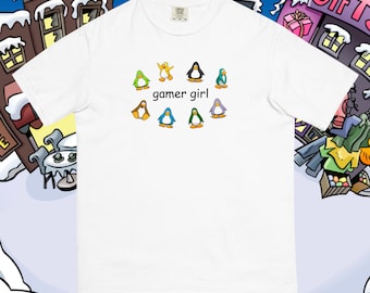 Club Penguin Gamer Girl T-Shirt, Gift for Club Penguin Fans, Club Penguin Merchandise