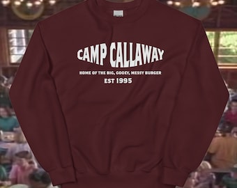 Camp Callaway It Takes Two Crewneck, Home of Big, Gooey, Messy Burger, Mary Kate and Ashley Movie Merch, It Takes Two Movie Sweatshirt