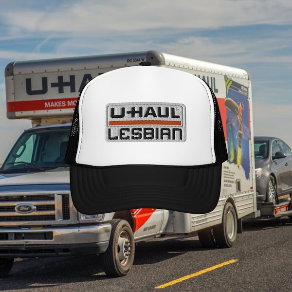 Gorra de camionero lesbiana de U-Haul, regalo divertido para mudanza de WLW, mercancía del orgullo lésbico