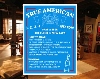True American Rules New Girl Poster DIGITAL DOWNLOAD PRINT