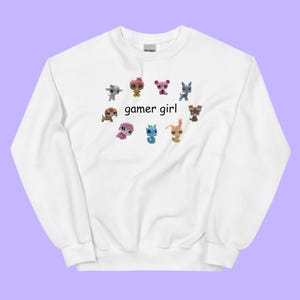 Littlest Pet Shop Gamer Girl Sweatshirt, LPS Fan Geschenk und Kleidung, Littlest Pet Shop Merchandise