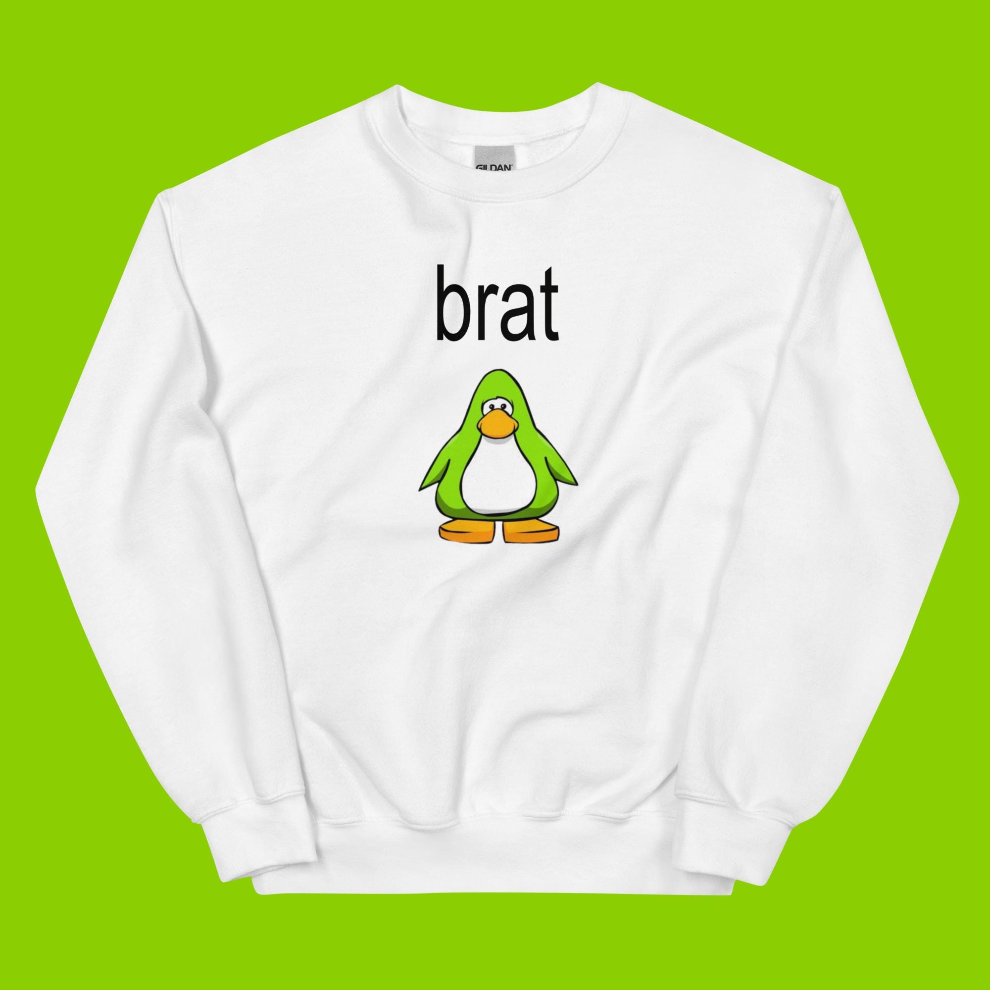 Brat Charli XCX Club Penguin Sweatshirt Gifts for Club Penguin Fans Charli XCX Merch Brat Merchandise Etsy