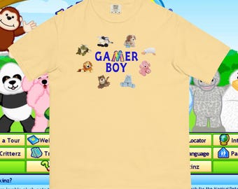 Webkinz Gamer Boy T-Shirt, Geschenk für Webkinz Fans, Webkinz Nostalgic Tee, 2000er Jahre Gamer Merch