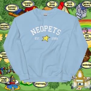 Neopets Est. 1999 College Style Sweatshirt, Neopets Merchandise, Gift for Nostalgic Gamers