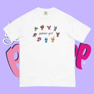 T-shirt gamer fille Littlest Pet Shop, vêtements pour fans de LPS, produits dérivés Littlest Pet Shop