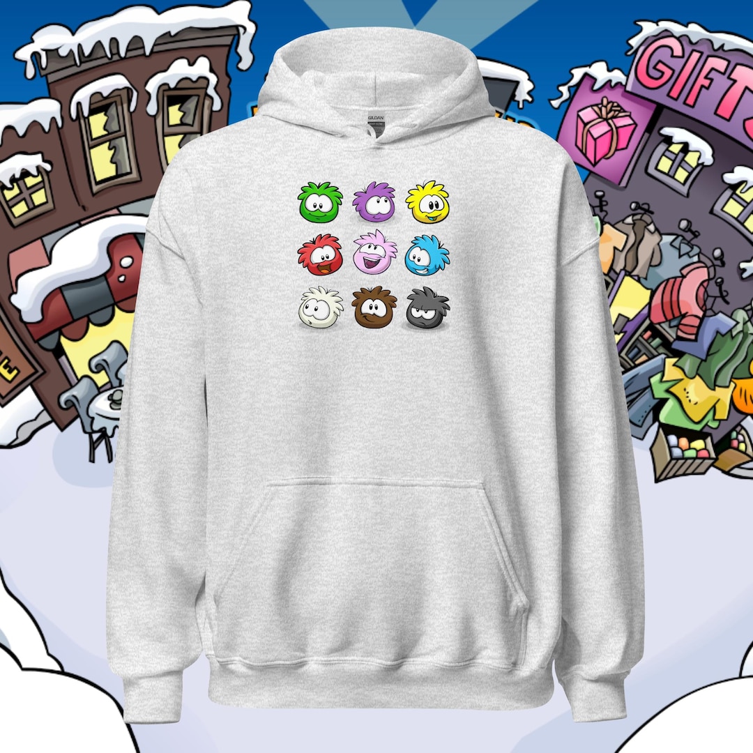 Puffles Club Penguin Hoodie, Gifts for Club Penguin Fans, Club Penguin ...