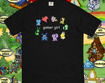 T-shirt Gamer Girl Neopets, cadeau pour les fans de Neopets, chemise Gamer Girl