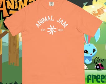 Camiseta estilo universitario de Animal Jam (estrenada en 2010), regalos para fans de Animal Jam, artículos clásicos de Animal Jam