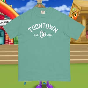 Toontown Est. 2003 Vintage College Style T-Shirt, Gift for Toontown Fans, Toontown Rewritten Merchandise, Toontown Corporate Clash