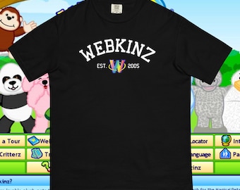 Webkinz Est. 2005 Vintage College Style T-Shirt, Nostalgische Gamer Bekleidung, Webkinz Graphic Tee