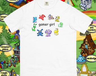 T-shirt Gamer Girl Neopets, Produits dérivés et vêtements Neopets, Chemise Gamer nostalgique pour fille