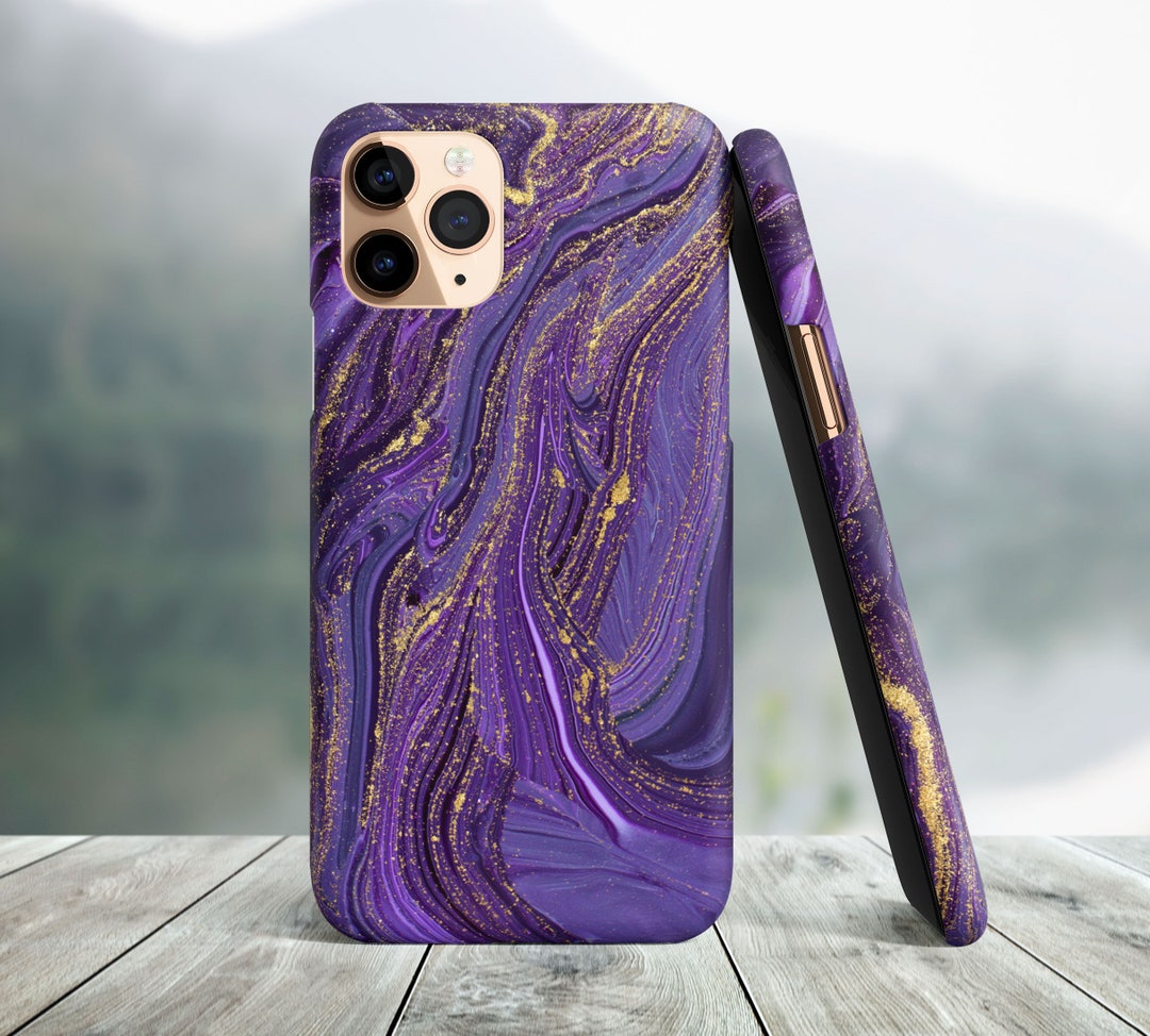 Purple Marble Phone Case, iPhone 17, 16, 15, 14 Pro Max, iPhone 15