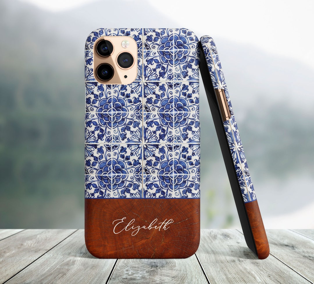 Blue Tiles iPhone 17, 16, 15, 14 Pro Max, iPhone 16, 15, 14 Plus ...