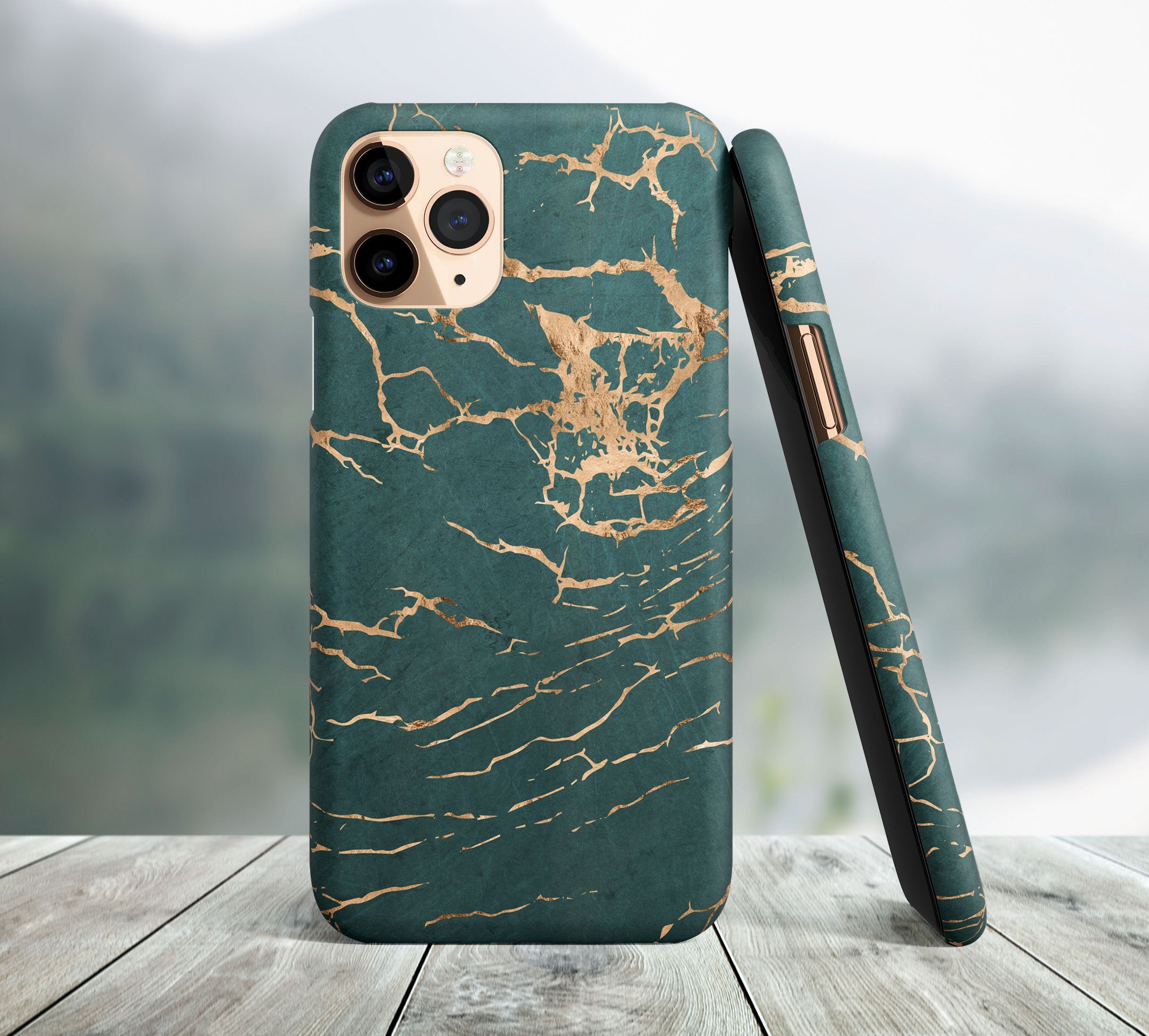 Green and Gold Phone Case Iphone 13 Pro Max Iphone 12 Etsy