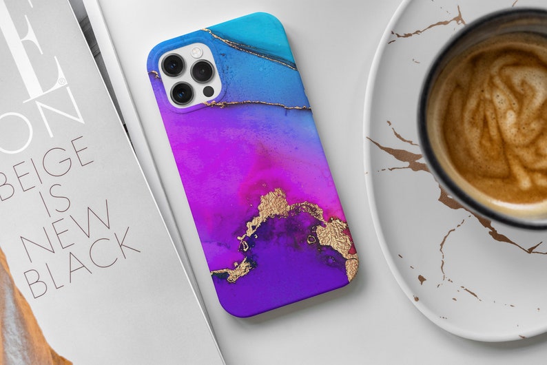 Purple marble and gold, iPhone 15, 14 Pro Max, iPhone 15, 14 Plus, iPhone 13, 12 Mini, iPhone 13, 12, 11 Pro Max, iPhone SE 2020, iPhone 8 image 5