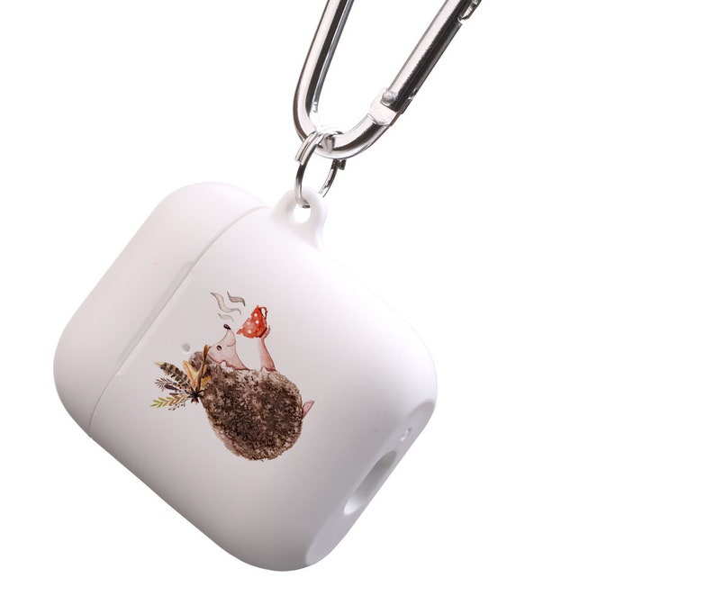 Hedgehog AirPod Protective Case, AirPods Case, Apple Airpods Cover, AirPod Case Keychain, Airpods Case Cover image 3