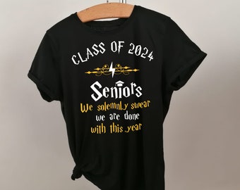 Class of 2024, Graduation gift for best friend, Gift for senior, Harry P inspired tee shirt, Boy Wizard, high school graduation gift