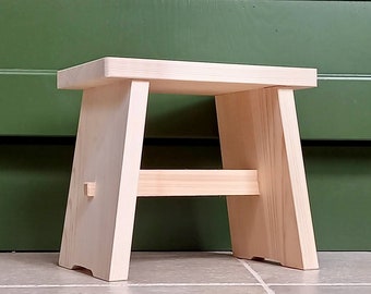 Japanischer Hinoki Hocker / Tritthocker / Hocker / Tritthocker / Fußbank / Fußhocker / Fußbank / Duschbank