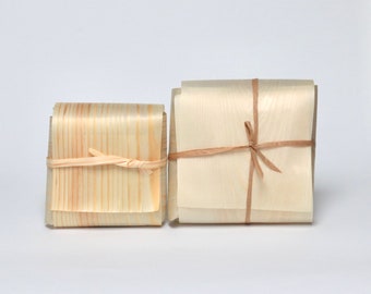 Envoltorio de madera japonés Kyogi / hoja de papel de madera afeitada / envoltorio de alimentos ecológico / envoltorio sostenible