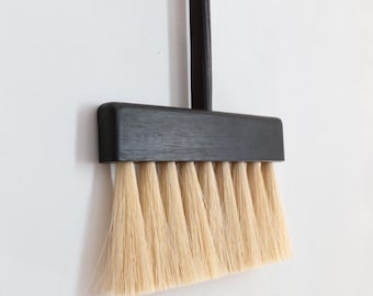 British Wood Long Broom - Bog Oak / Sustainable Cleaning Tool / Made in England