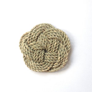 Japanese Rice Straw Pot Mat - Ume / Pot Holder / Trivet / Woven Straw Art / Sustainable Wall Decoration / Plants Fiber