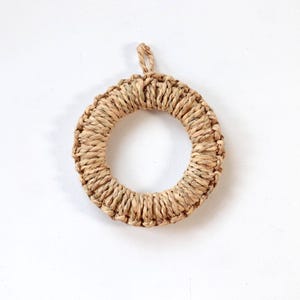 Japanischer Reisstroh Topflappen, gewebter Untersetzer, Wanddekor