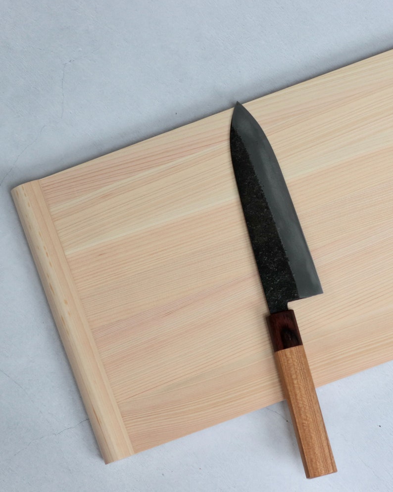 Japanese Floating Hinoki Chopping Board / Handmade Cypress Wood