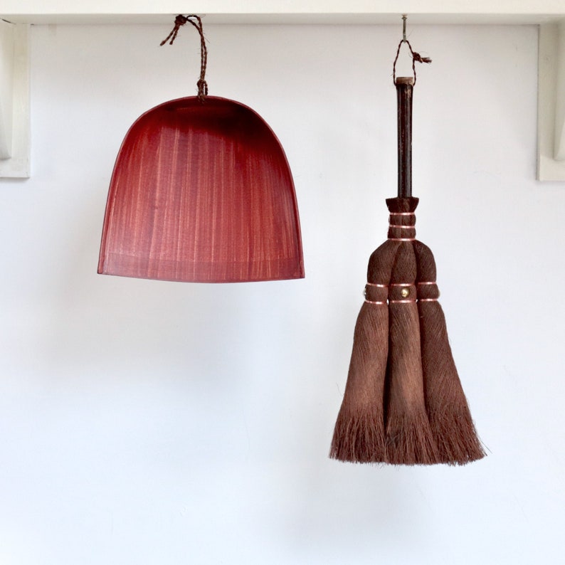 SET of Japanese Table Broom & Dustpan / Tawashi Palm Brush / Harimi