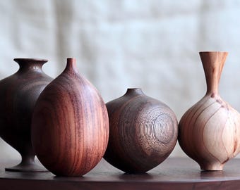 Vaso in legno per fiori secchi PICCOLO - Ichikawa Takehito / Legno giapponese tornito